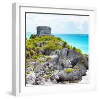 ¡Viva Mexico! Square Collection - Tulum Caribbean Coastline XIII-Philippe Hugonnard-Framed Photographic Print