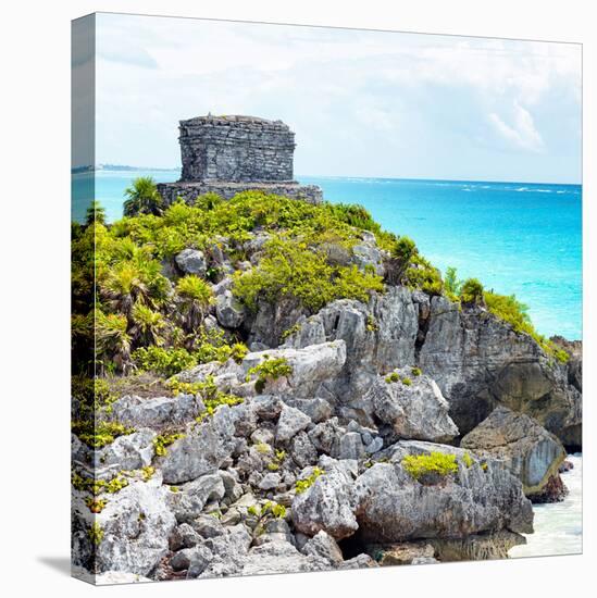 ¡Viva Mexico! Square Collection - Tulum Caribbean Coastline XIII-Philippe Hugonnard-Stretched Canvas