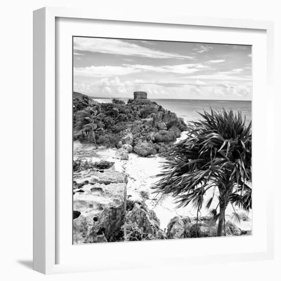 ¡Viva Mexico! Square Collection - Tulum Ruins along Caribbean Coastline I-Philippe Hugonnard-Framed Photographic Print