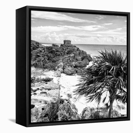 ¡Viva Mexico! Square Collection - Tulum Ruins along Caribbean Coastline I-Philippe Hugonnard-Framed Stretched Canvas
