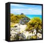 ¡Viva Mexico! Square Collection - Tulum Ruins along Caribbean Coastline II-Philippe Hugonnard-Framed Stretched Canvas