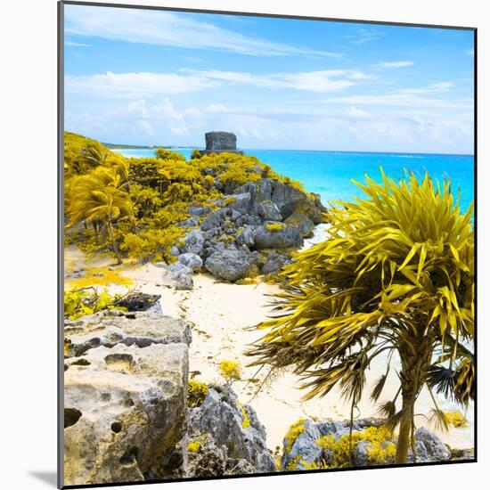 ¡Viva Mexico! Square Collection - Tulum Ruins along Caribbean Coastline II-Philippe Hugonnard-Mounted Photographic Print