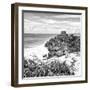 ¡Viva Mexico! Square Collection - Tulum Ruins along Caribbean Coastline IV-Philippe Hugonnard-Framed Photographic Print