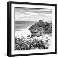 ¡Viva Mexico! Square Collection - Tulum Ruins along Caribbean Coastline IV-Philippe Hugonnard-Framed Photographic Print