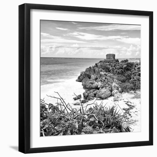 ¡Viva Mexico! Square Collection - Tulum Ruins along Caribbean Coastline IV-Philippe Hugonnard-Framed Photographic Print