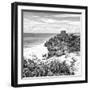 ¡Viva Mexico! Square Collection - Tulum Ruins along Caribbean Coastline IV-Philippe Hugonnard-Framed Photographic Print