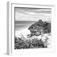 ¡Viva Mexico! Square Collection - Tulum Ruins along Caribbean Coastline IV-Philippe Hugonnard-Framed Photographic Print