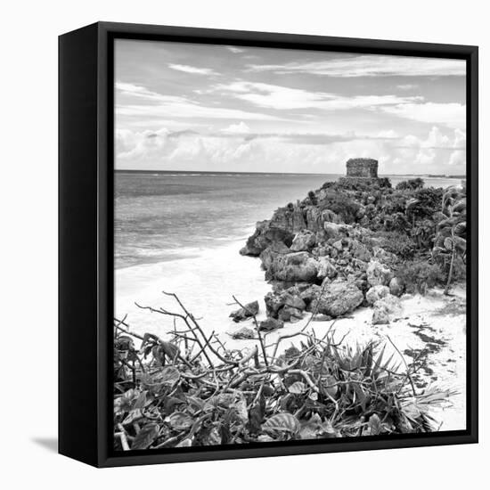 ¡Viva Mexico! Square Collection - Tulum Ruins along Caribbean Coastline IV-Philippe Hugonnard-Framed Stretched Canvas