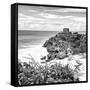 ¡Viva Mexico! Square Collection - Tulum Ruins along Caribbean Coastline IV-Philippe Hugonnard-Framed Stretched Canvas