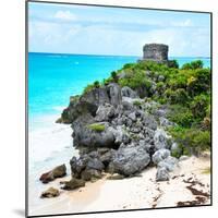 ¡Viva Mexico! Square Collection - Tulum Ruins along Caribbean Coastline IX-Philippe Hugonnard-Mounted Photographic Print