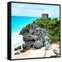 ¡Viva Mexico! Square Collection - Tulum Ruins along Caribbean Coastline IX-Philippe Hugonnard-Framed Stretched Canvas