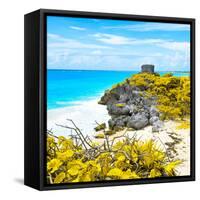 ¡Viva Mexico! Square Collection - Tulum Ruins along Caribbean Coastline V-Philippe Hugonnard-Framed Stretched Canvas