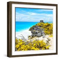 ¡Viva Mexico! Square Collection - Tulum Ruins along Caribbean Coastline V-Philippe Hugonnard-Framed Photographic Print