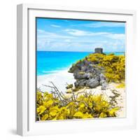 ¡Viva Mexico! Square Collection - Tulum Ruins along Caribbean Coastline V-Philippe Hugonnard-Framed Photographic Print