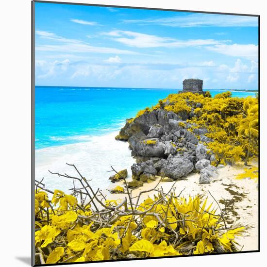 ¡Viva Mexico! Square Collection - Tulum Ruins along Caribbean Coastline V-Philippe Hugonnard-Mounted Photographic Print