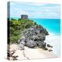 ¡Viva Mexico! Square Collection - Tulum Ruins along Caribbean Coastline VI-Philippe Hugonnard-Stretched Canvas