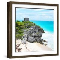 ¡Viva Mexico! Square Collection - Tulum Ruins along Caribbean Coastline VI-Philippe Hugonnard-Framed Photographic Print