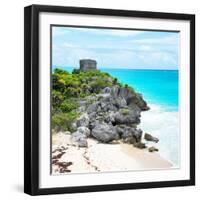 ¡Viva Mexico! Square Collection - Tulum Ruins along Caribbean Coastline VI-Philippe Hugonnard-Framed Photographic Print