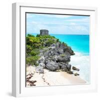 ¡Viva Mexico! Square Collection - Tulum Ruins along Caribbean Coastline VI-Philippe Hugonnard-Framed Photographic Print