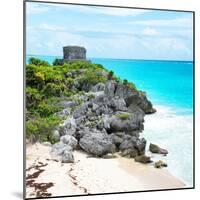 ¡Viva Mexico! Square Collection - Tulum Ruins along Caribbean Coastline VI-Philippe Hugonnard-Mounted Photographic Print