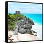 ¡Viva Mexico! Square Collection - Tulum Ruins along Caribbean Coastline VI-Philippe Hugonnard-Framed Stretched Canvas