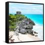 ¡Viva Mexico! Square Collection - Tulum Ruins along Caribbean Coastline VI-Philippe Hugonnard-Framed Stretched Canvas