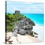 ¡Viva Mexico! Square Collection - Tulum Ruins along Caribbean Coastline VI-Philippe Hugonnard-Stretched Canvas