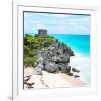 ¡Viva Mexico! Square Collection - Tulum Ruins along Caribbean Coastline VI-Philippe Hugonnard-Framed Photographic Print