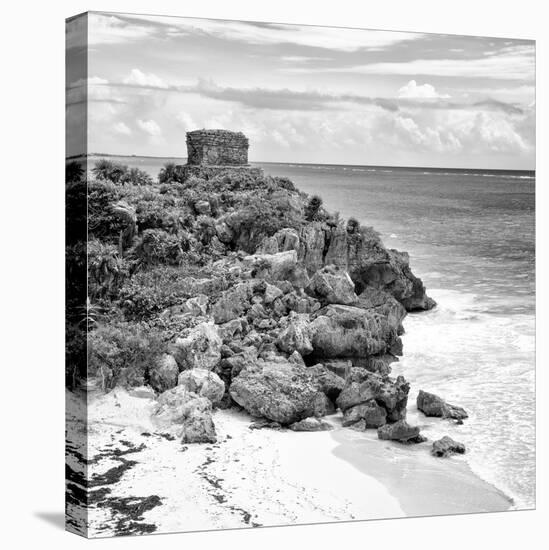 ¡Viva Mexico! Square Collection - Tulum Ruins along Caribbean Coastline VII-Philippe Hugonnard-Stretched Canvas