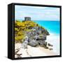 ¡Viva Mexico! Square Collection - Tulum Ruins along Caribbean Coastline VIII-Philippe Hugonnard-Framed Stretched Canvas