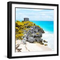 ¡Viva Mexico! Square Collection - Tulum Ruins along Caribbean Coastline VIII-Philippe Hugonnard-Framed Photographic Print