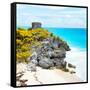 ¡Viva Mexico! Square Collection - Tulum Ruins along Caribbean Coastline VIII-Philippe Hugonnard-Framed Stretched Canvas