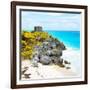 ¡Viva Mexico! Square Collection - Tulum Ruins along Caribbean Coastline VIII-Philippe Hugonnard-Framed Photographic Print