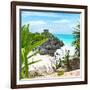 ¡Viva Mexico! Square Collection - Tulum Ruins along Caribbean Coastline with Iguana-Philippe Hugonnard-Framed Photographic Print