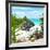 ¡Viva Mexico! Square Collection - Tulum Ruins along Caribbean Coastline with Iguana-Philippe Hugonnard-Framed Photographic Print