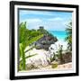 ¡Viva Mexico! Square Collection - Tulum Ruins along Caribbean Coastline with Iguana-Philippe Hugonnard-Framed Photographic Print