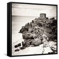 ¡Viva Mexico! Square Collection - Tulum Ruins along Caribbean Coastline X-Philippe Hugonnard-Framed Stretched Canvas