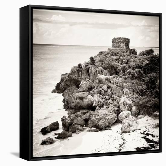 ¡Viva Mexico! Square Collection - Tulum Ruins along Caribbean Coastline X-Philippe Hugonnard-Framed Stretched Canvas