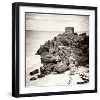 ¡Viva Mexico! Square Collection - Tulum Ruins along Caribbean Coastline X-Philippe Hugonnard-Framed Photographic Print