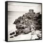 ¡Viva Mexico! Square Collection - Tulum Ruins along Caribbean Coastline X-Philippe Hugonnard-Framed Stretched Canvas