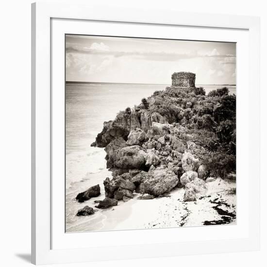 ¡Viva Mexico! Square Collection - Tulum Ruins along Caribbean Coastline X-Philippe Hugonnard-Framed Photographic Print