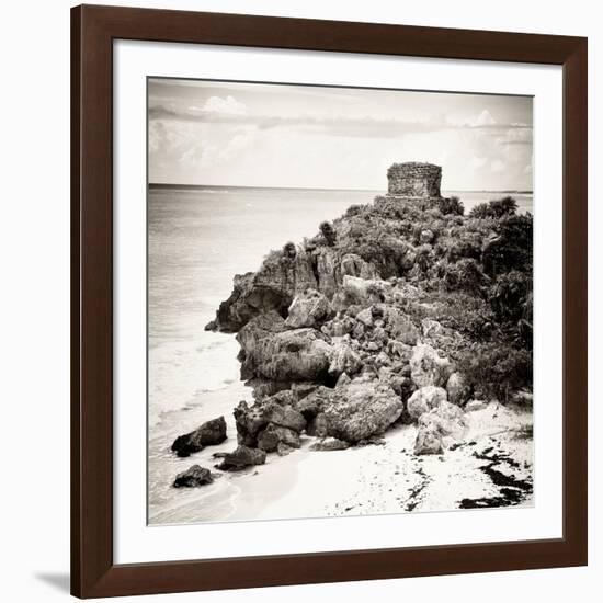 ¡Viva Mexico! Square Collection - Tulum Ruins along Caribbean Coastline X-Philippe Hugonnard-Framed Photographic Print