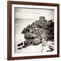 ¡Viva Mexico! Square Collection - Tulum Ruins along Caribbean Coastline X-Philippe Hugonnard-Framed Photographic Print