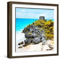 ¡Viva Mexico! Square Collection - Tulum Ruins along Caribbean Coastline XI-Philippe Hugonnard-Framed Photographic Print