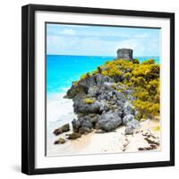 ¡Viva Mexico! Square Collection - Tulum Ruins along Caribbean Coastline XI-Philippe Hugonnard-Framed Photographic Print