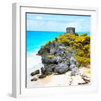 ¡Viva Mexico! Square Collection - Tulum Ruins along Caribbean Coastline XI-Philippe Hugonnard-Framed Photographic Print