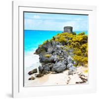 ¡Viva Mexico! Square Collection - Tulum Ruins along Caribbean Coastline XI-Philippe Hugonnard-Framed Photographic Print