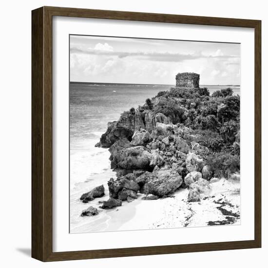 ¡Viva Mexico! Square Collection - Tulum Ruins along Caribbean Coastline XII-Philippe Hugonnard-Framed Photographic Print