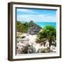 ¡Viva Mexico! Square Collection - Tulum Ruins along Caribbean Coastline-Philippe Hugonnard-Framed Photographic Print