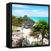 ¡Viva Mexico! Square Collection - Tulum Ruins along Caribbean Coastline-Philippe Hugonnard-Framed Stretched Canvas